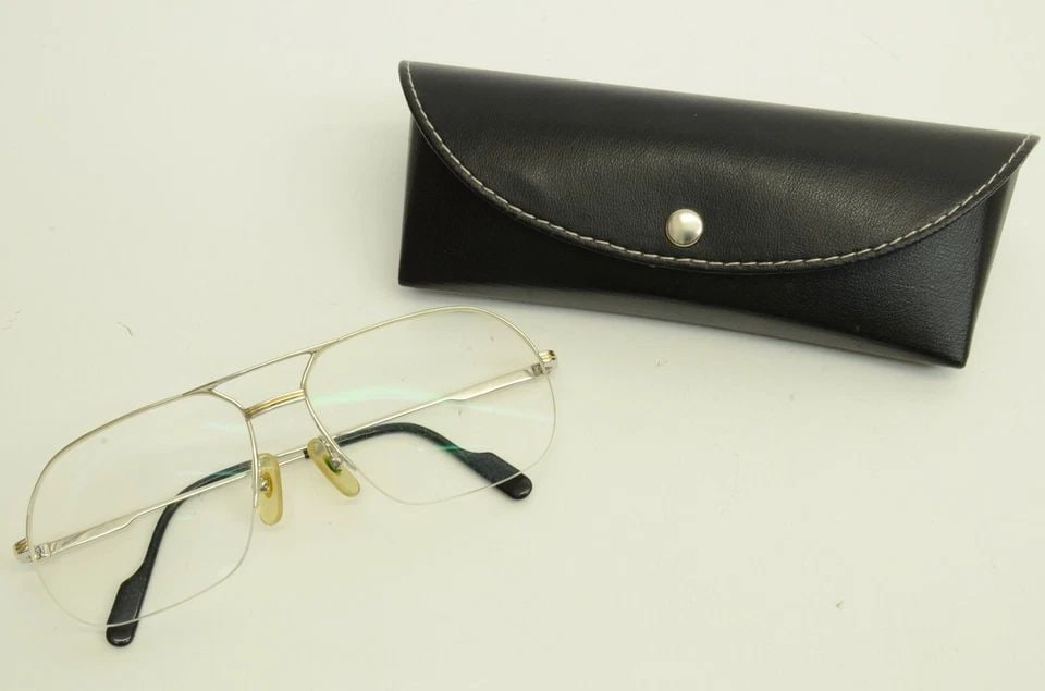 AUTHENTIC CARTIER ORSAY LOUIS PLATINE EYEGLASSES 58 15 135 VINTAGE HALF RIMLESS (1 of 2)