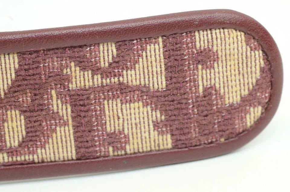 AUTHENTIC CHRISTIAN DIOR BELT BURGUNDY LEATHER GP BUCKLE MONOGRAM TROTTER LOGO (1 of 2)