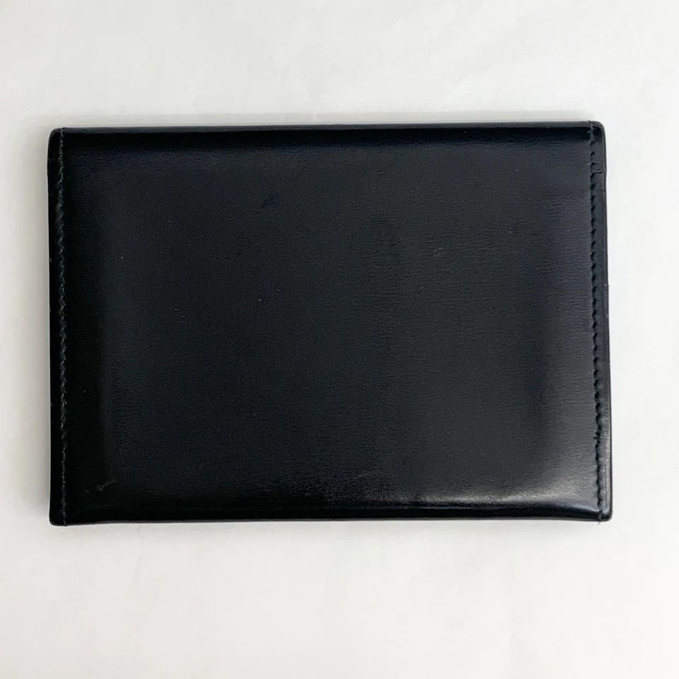 AUTHENTIC CARTIER VINTAGE THIN CASE SLIM WALLET BLACK LEATHER FOLD DECOR CORNER: AUTHENTIC CARTIER VINTAGE THIN CASE SLIM WALLET BLACK LEATHER FOLD DECOR CORNER AUTHENTIC CARTIER VINTAGE THIN CASE SLIM WALLET BLACK LEATHER FOLD DECOR CORNER Cartier Double C Decor Fold Closure Heig