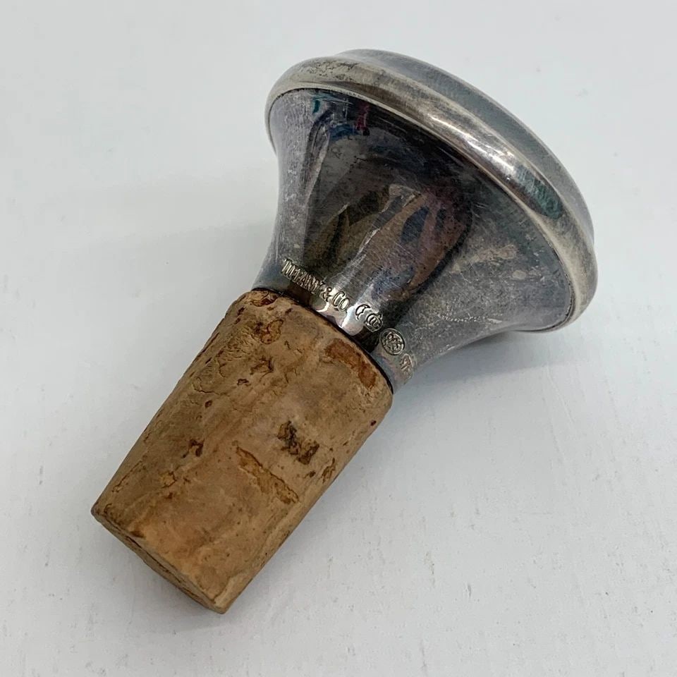 AUTHENTIC TIFFANY & CO. STERLING SILVER 925 CORK BOTTLE PLUG KITCHEN COLLECTIBLE (1 of 2)
