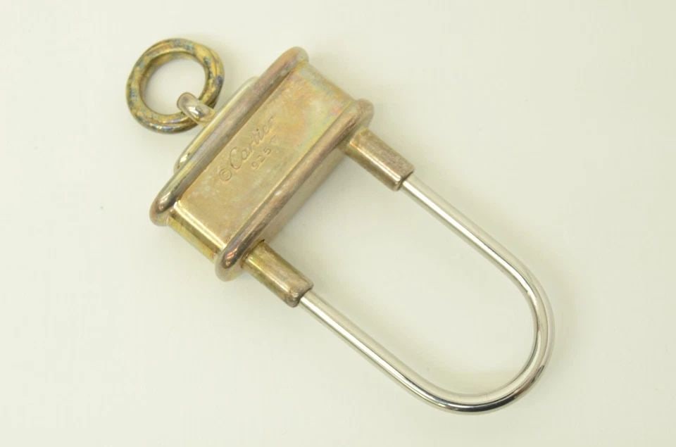 AUTHENTIC CARTIER STERLING SILVER 925 KEYCHAIN HOOK LOOP TWIST KEY RING (1 of 2)