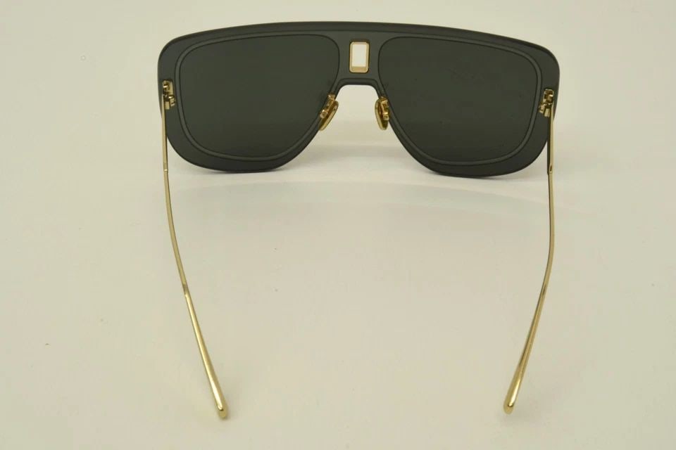 AUTHENTIC DIOR SUNGLASSES 140 ULTRADIOR LARGE SHIELD PLASTIC FRAMES GOLD GP B0A0 (1 of 2)