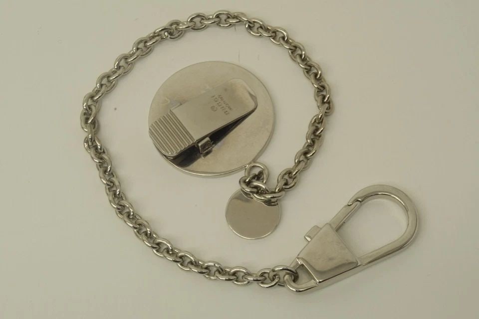AUTHENTIC GUCCI BABY WHITE BEAR EMBLEM ROUND BAG CHARM KEYCHAIN ACCESSORY SILVER (1 of 2)