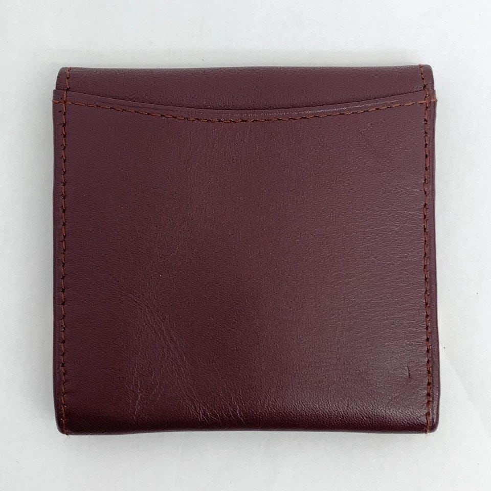 AUTHENTIC CARTIER VINTAGE LEATHER DOUBLE C DECOR WALLET COIN CASE BURGUNDY 2 (1 of 2)