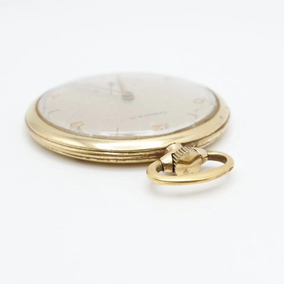 TIFFANY & CO. 14K YELLOW GOLD OPEN FACE MANUAL POCKET WATCH - 45482 (1 of 2)
