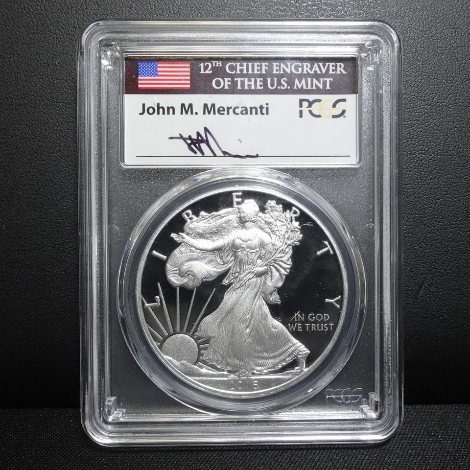 2016 W EAGLE 1 OZ SILVER DOLLAR FDI DENVER LETTERED EDGE PCGS PR70 DCAM SIGNED (1 of 2)