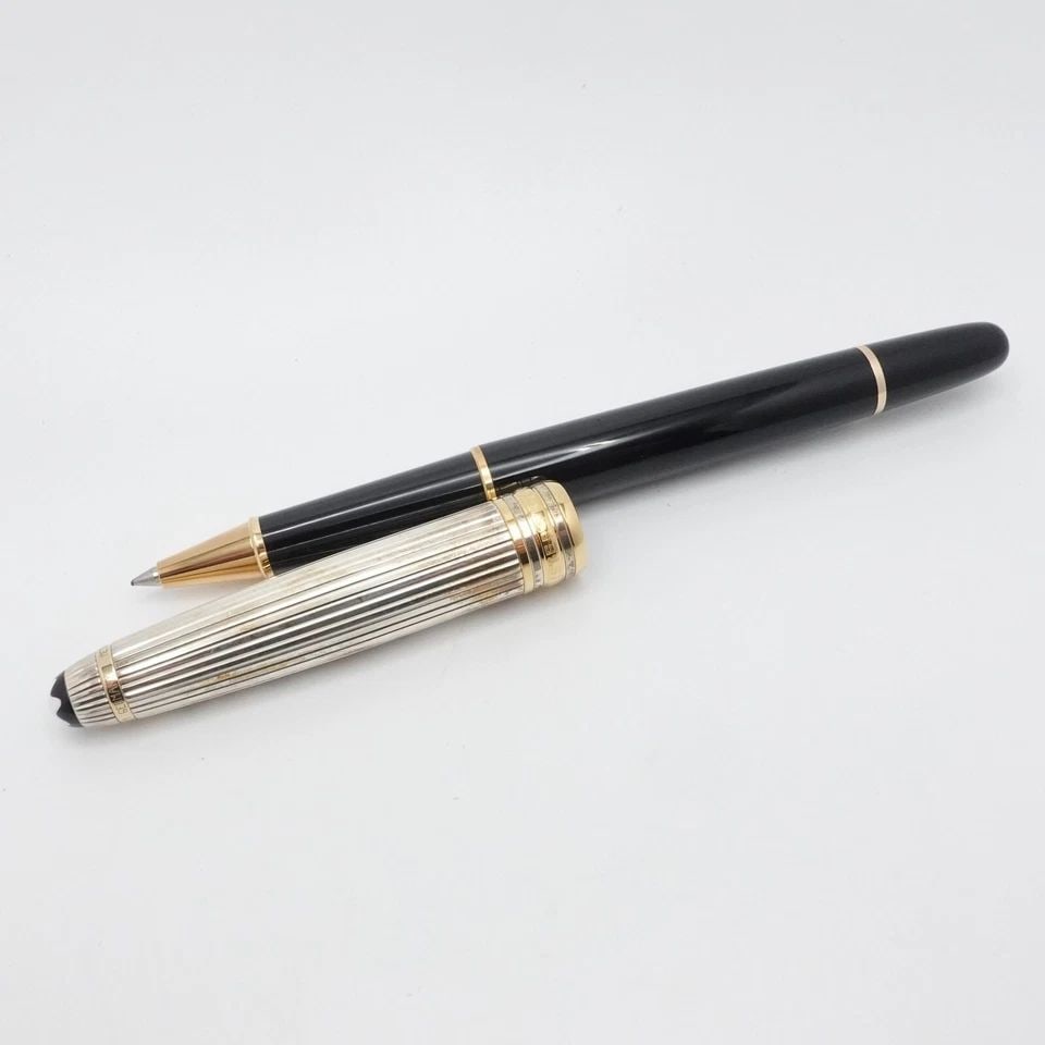 MONTBLANC 1631 SOLITAIRE DOUE STERLING SILVER CAP ROLLERBALL PEN - BOX & CASE (1 of 2)
