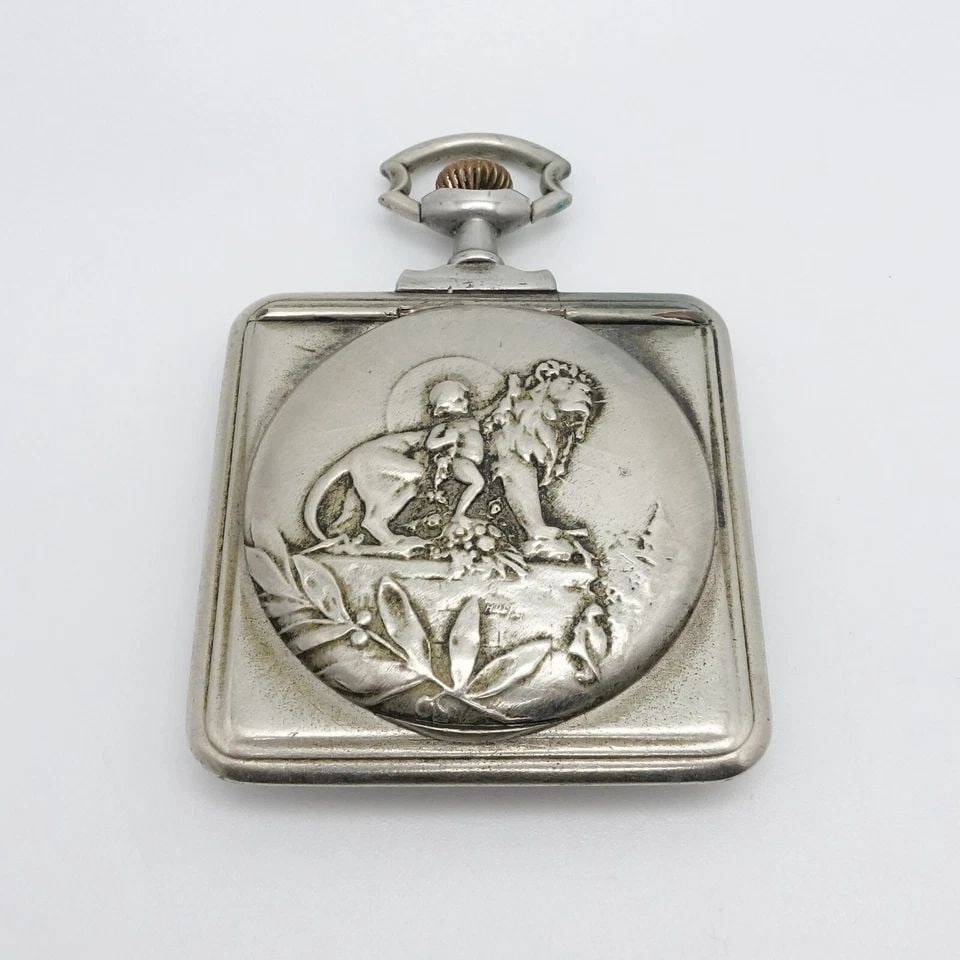 BREVET 27691 INVAR SQUARE MANUAL POCKET WATCH - 50MM PARTS REPAIR: Vintage Brevet 27691 Invar Square Manual Pocket Watch Case Size - 50mm Back Case - 162552 Movement # 370374 18KAMHEN 3602 Total Weight - 72 Grams **Not Running - Sold As Is for Parts/Repair* **chipped