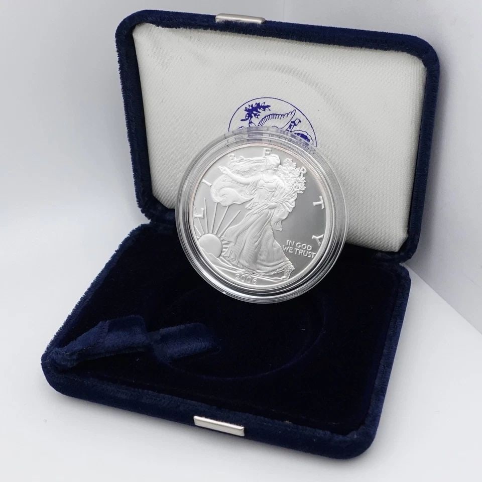 2006 W AMERICAN EAGLE SILVER PROOF $1 DOLLAR COIN - OGP COA #Q27 (1 of 1)