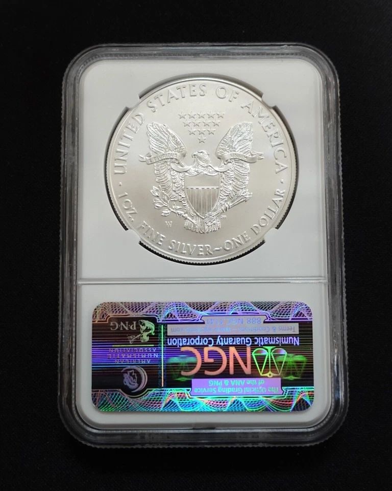 2011 W AMERICAN EAGLE SILVER $1 EARLY RELEASES BY 25TH ANNIVERSARY - NGC MS 70 (1 of 2)
