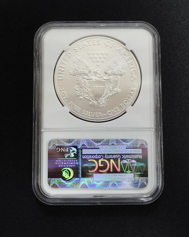 2011 AMERICAN EAGLE SILVER $1 EARLY RELEASES BY 25TH ANNIVERSARY - NGC MS 70 (1 of 2)