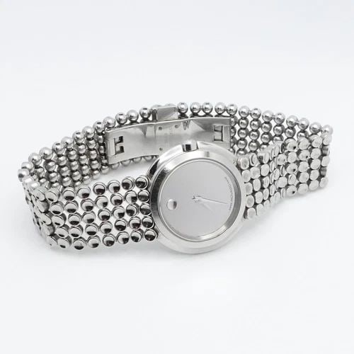 MOVADO 81 A1 1810 TREMBRILI STAINLESS STEEL MIRROR DIAL QUARTZ WATCH - 28MM (1 of 1)