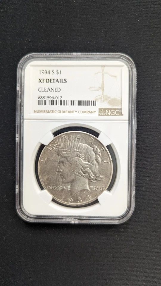 1934 S PEACE $1 DOLLAR COIN - NGC XF DETAILS (1 of 2)