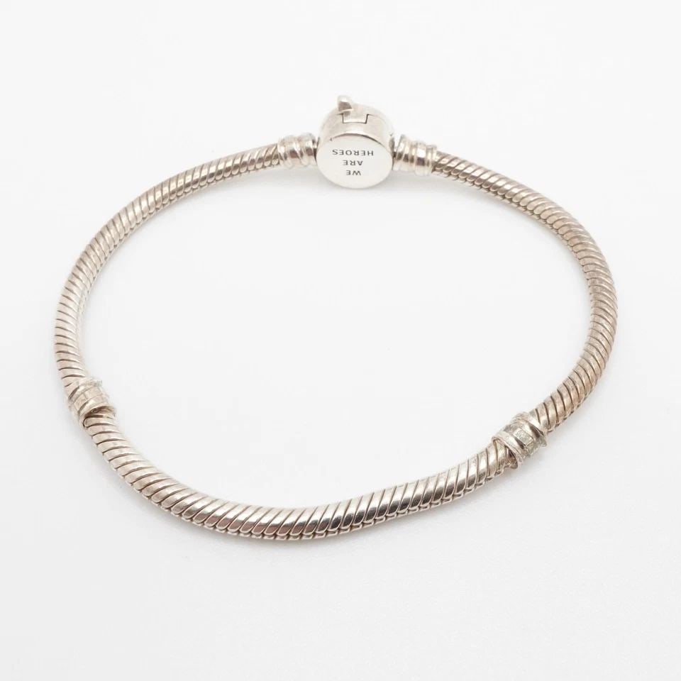 AUTHENTIC PANDORA MOMENTS STERLING SILVER MARVEL AVENGER SNAKE BRACELET 6.7" (1 of 2)