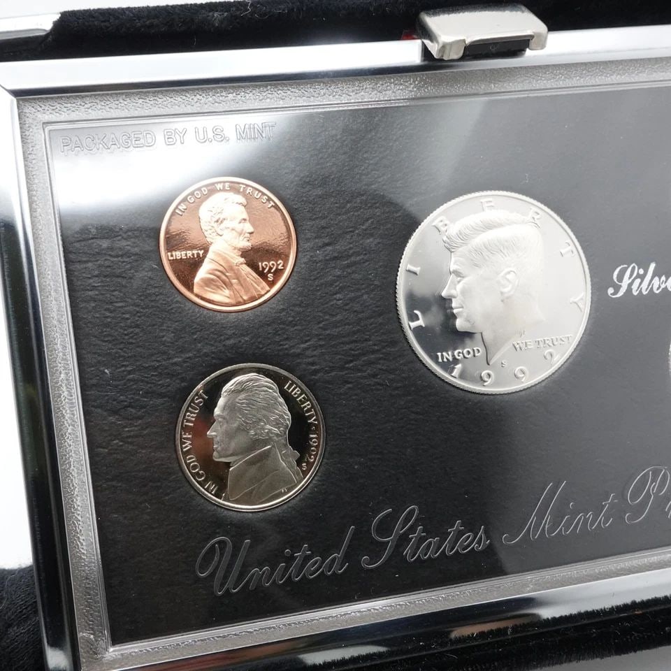 1992 S U.S MINT PREMIER SILVER PROOF SET - COA & BOX #Q2 (1 of 1)