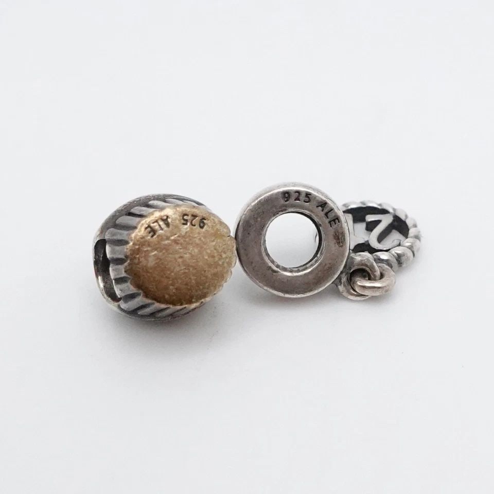 AUTHENTIC PANDORA STERLING SILVER CUPCAKE & 21 BIRTHDAY BEAD CHARM (1 of 1)