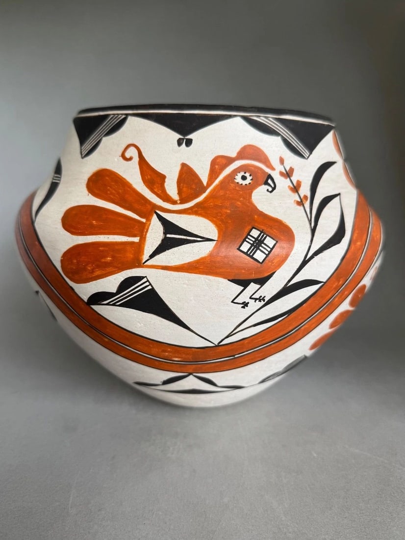 RARE GRACE CHINO 1929-1994 ACOMA PARROT POT 8 1/2 " (1 of 1)