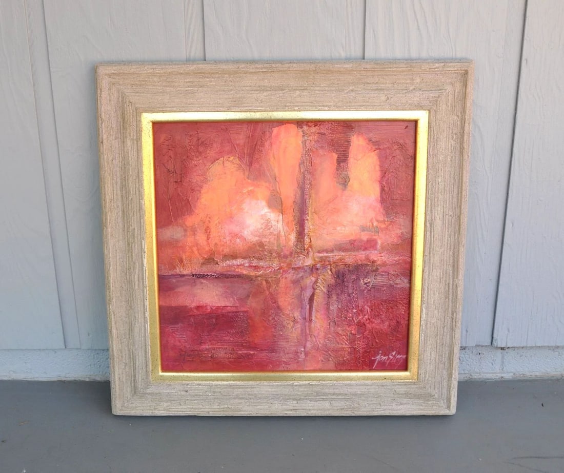 JAN SITTS - OIL PAINTING - SEDONA ARIZONA - CATHEDRAL ROCK: JAN SITTS - OIL PAINTING - SEDONA ARIZONA - CATHEDRAL ROCK Item Description: This original painting was done by Sedona Arizona artist Jan Sitts. I immediately recognized this as a painting of Cathedra