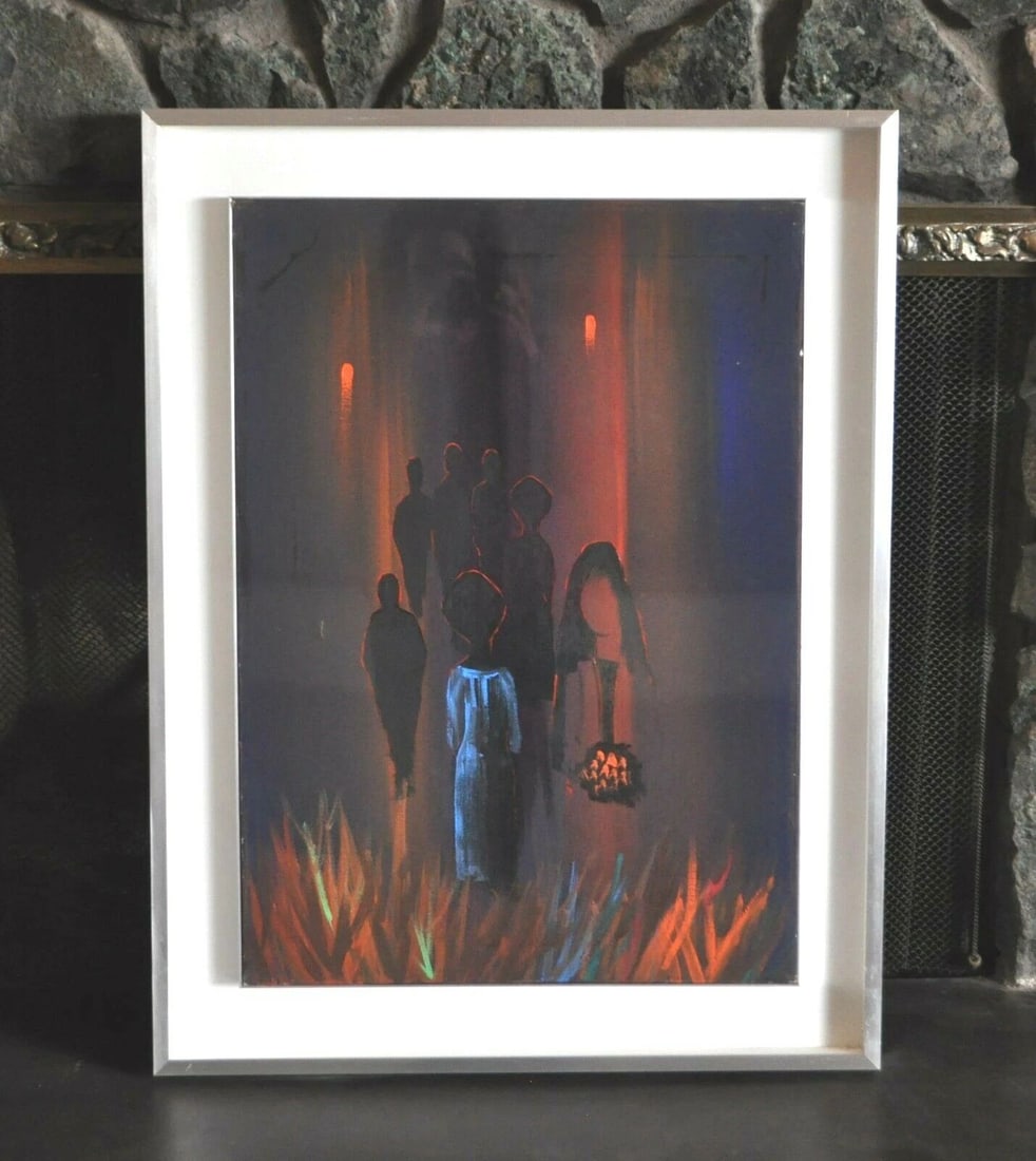 ELAINO FANTUZZI 1909-1987 OIL PAINTING -ABSTRACT FIGURATIVE - ITALY (1 of 1)