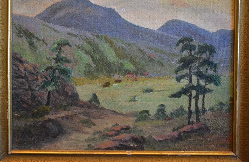 ANTIQUE FRAMED LANDSCAPE OIL PAINTING - SUTHERLAND, SCOTLAND (1 of 1)