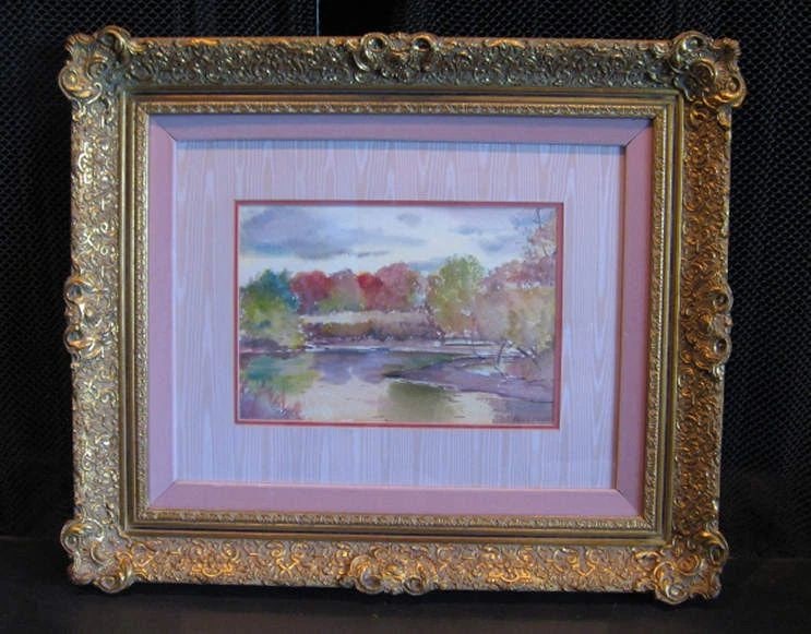 FREDERIK DOYLE PENNEY (1900-88) - LANDSCAPE PAINTING DES PLAINES RIVER ILLINOIS (1 of 2)