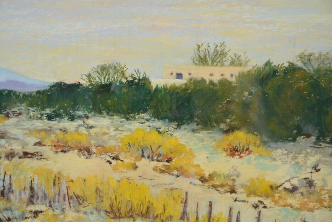 PAINTING - ADOBE ON HILL SOUTHWEST DESERT - CALIF. ARTIST M. SONOQUI GILLETTE (1 of 2)