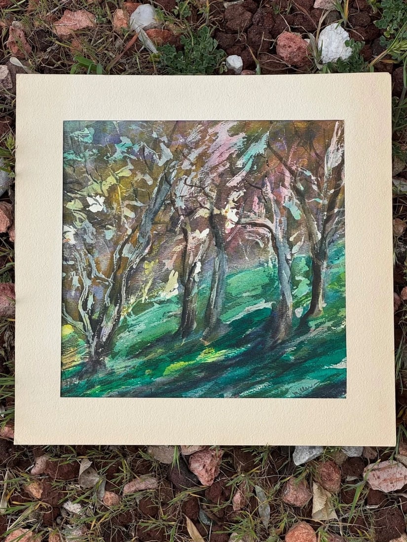 VINTAGE LANDSCAPE WATERCOLOR PAINTING SIGNED MILLER (1 of 2)