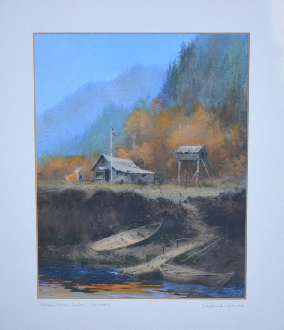 SYDNEY LAURENCE (1865-1940) - COLORED FRAMED PRINT - YUKON STORE, ALASKA (1 of 1)