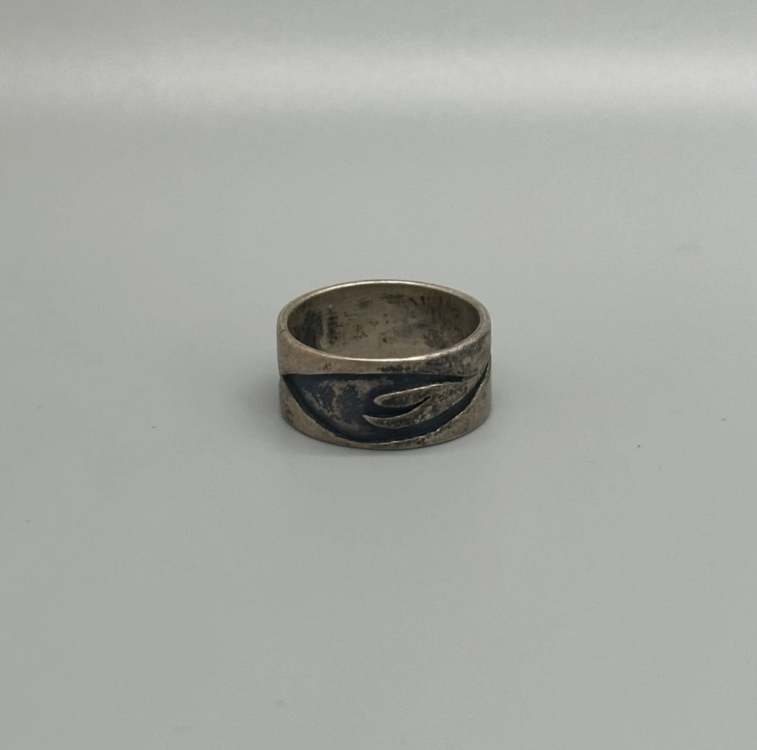 OLD PAWN HOPI STERLING SILVER RING SIZE 8 3/4 (1 of 1)
