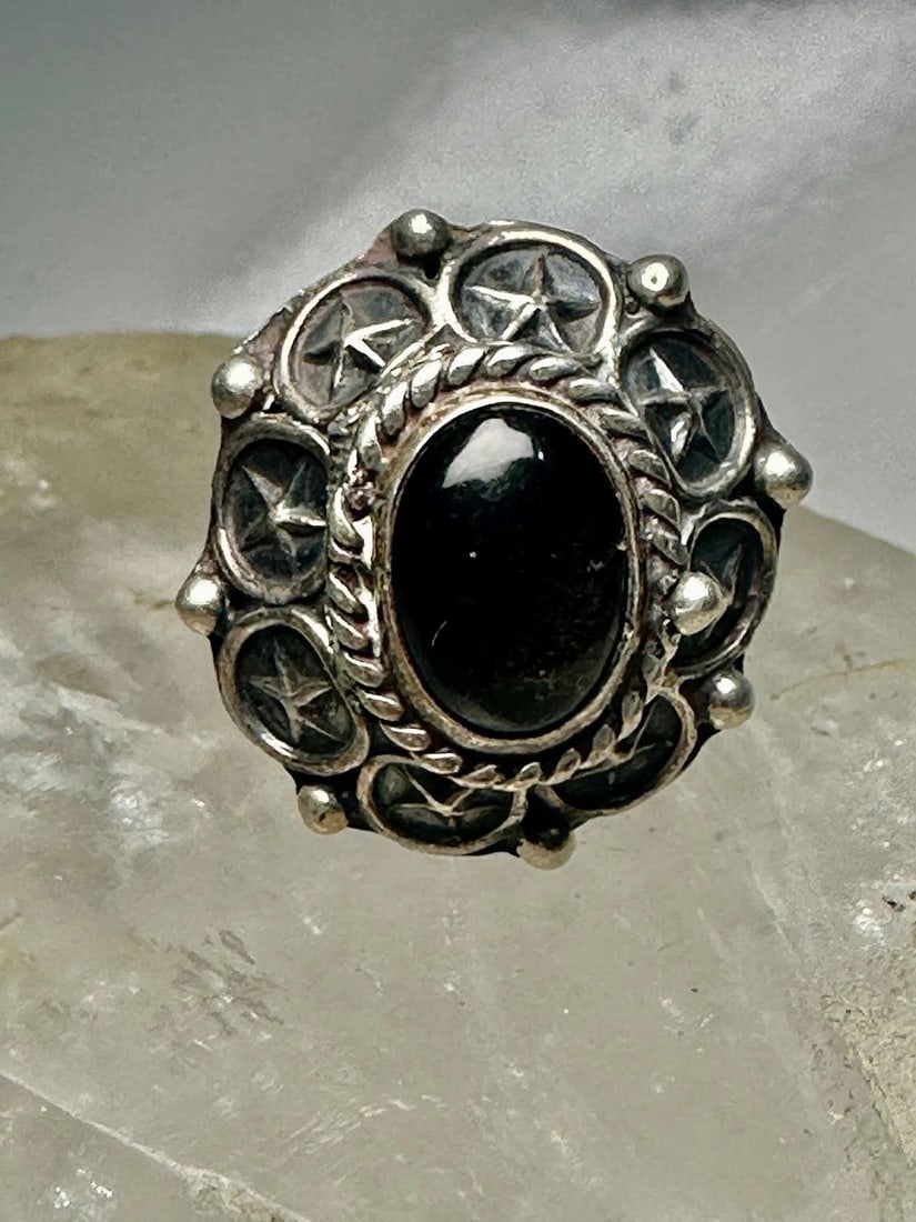 POISON RING STAR MEXICO BAND SIZE 7.50 STERLING SILVER WOMEN GIRLS (1 of 1)
