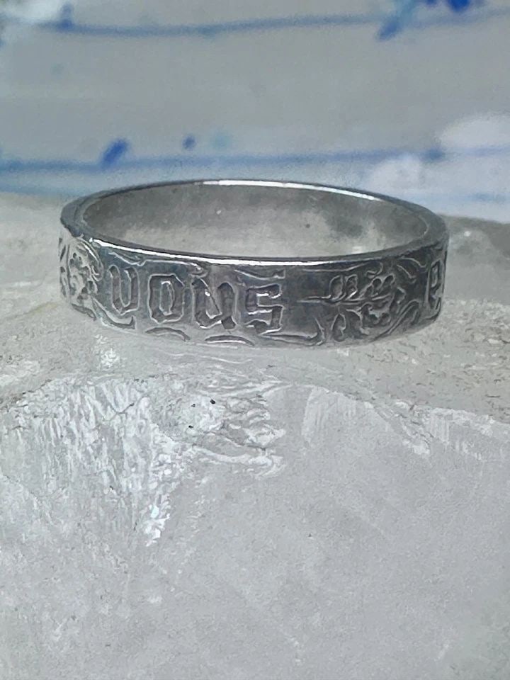 YOU AND NO OTHER RING VINTAGE LOVE BAND VALENTINE SIZE 9.75 STERLING SILVER WOME (1 of 1)
