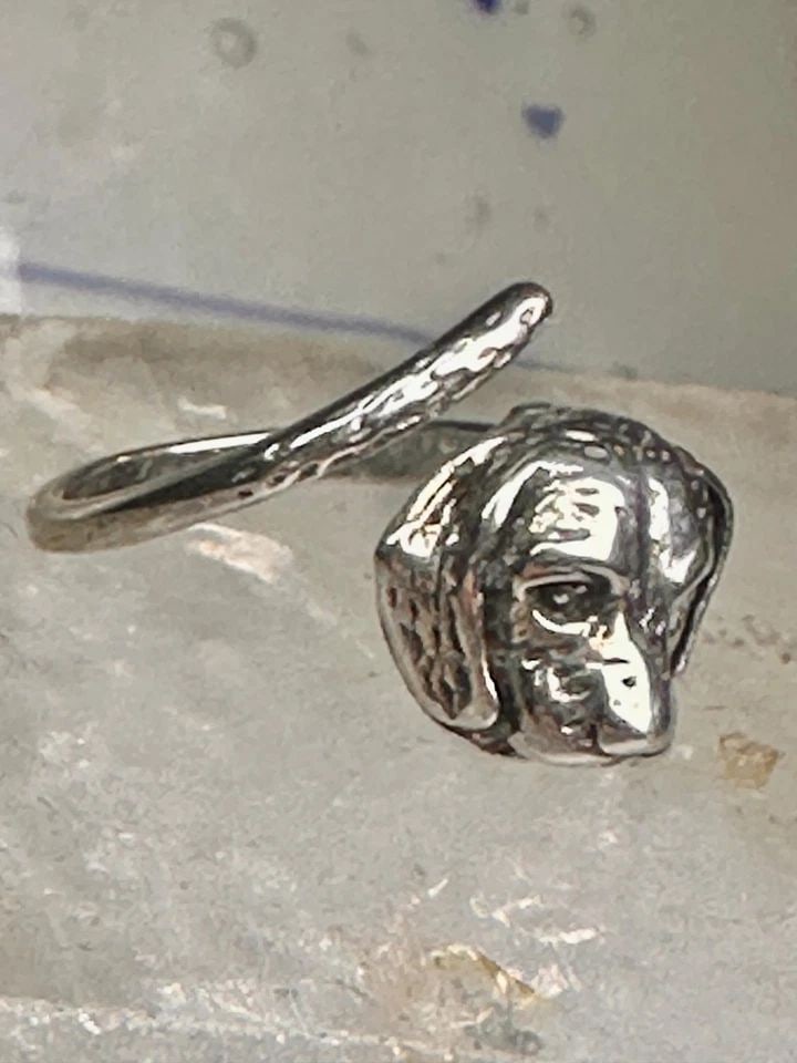 DOG RING PUPPY BAND STERLING SILVER SIZE 7 BOYS GIRLS WOMEN (1 of 2)