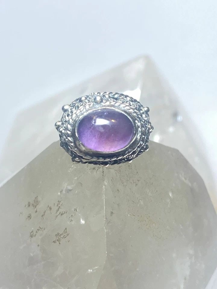 POISON RING AMETHYST MEXICO STERLING SILVER WOMEN GIRLS (1 of 2)