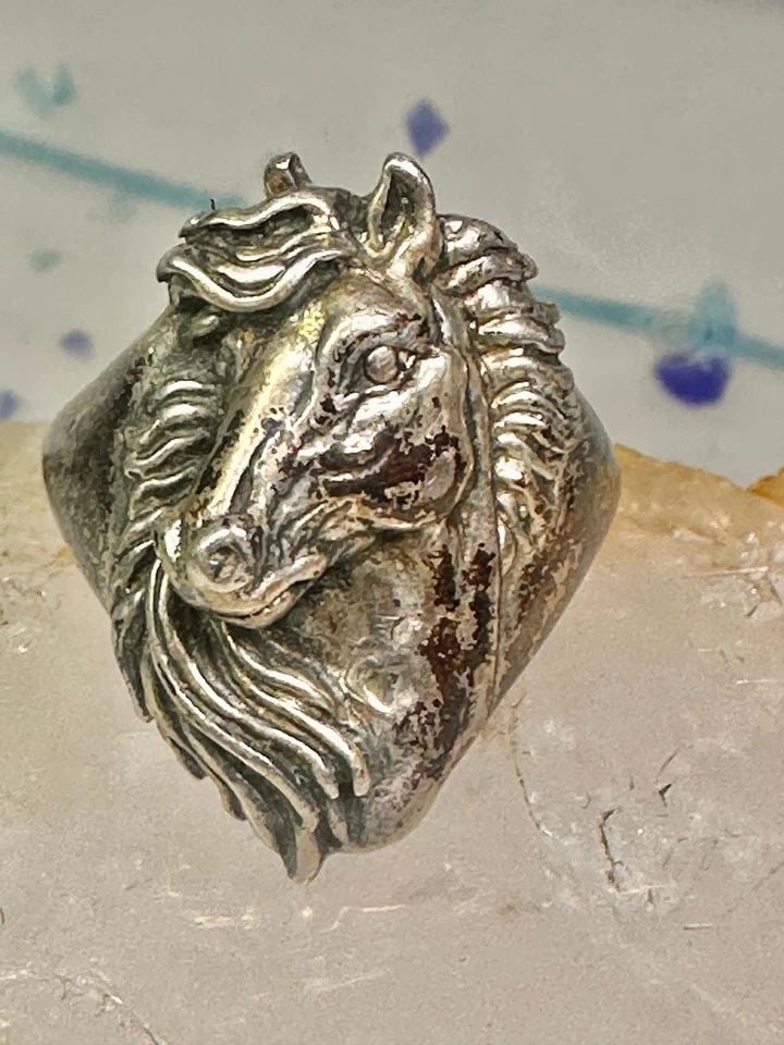 HORSE RING SIZE 6 COWGIRL SOUTHWEST STERLING SILVER WOMEN GIRLS (1 of 2)