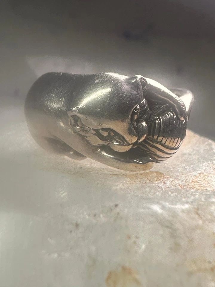 CAT RING PLAYING WITH YARN BALL KABANA SIZE 5 STERLING SILVER GIRLS WOMEN PINKY (1 of 2)