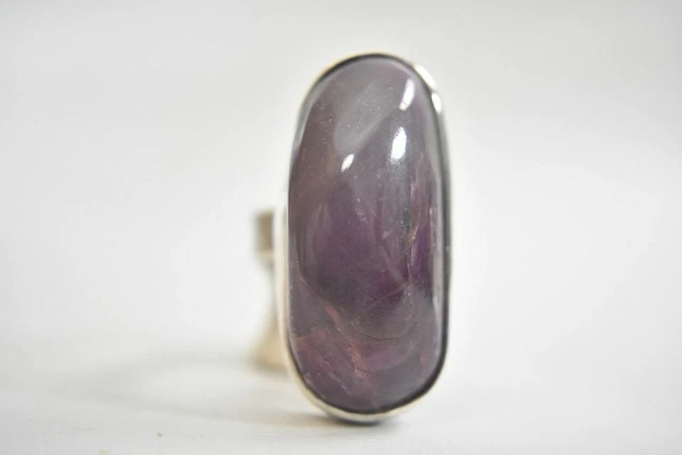 RUBY RING LONG BULKY STERLING SILVER BOHO WOMEN SIZE 7 (1 of 2)