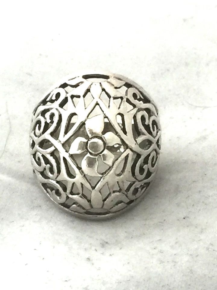 VINTAGE STERLING SILVER DOME FILIGREE RING SIZE 5 5.6G (1 of 1)