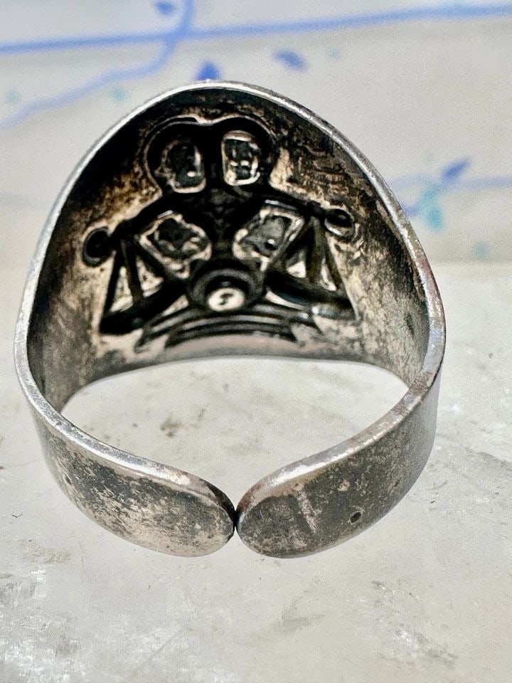 SCALES RING LIBRA LAW LAWYER BAND SIZE 6 STERLING SILVER WOMEN (1 of 2)