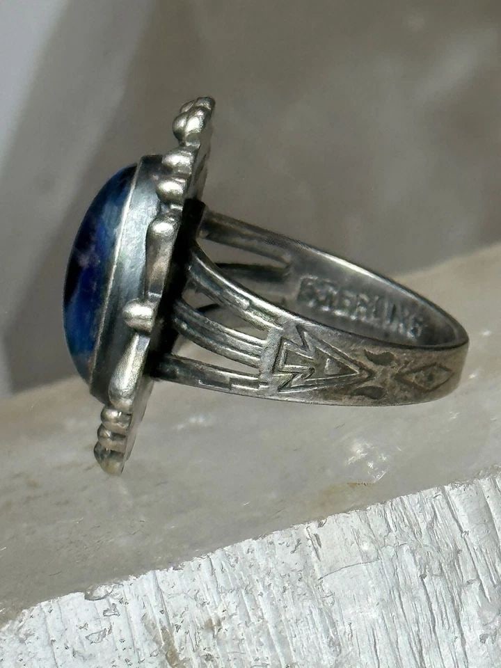 FOIL ART RING SOUTHWEST SIZE 5.75 STERLING SILVER WOMEN (1 of 2)