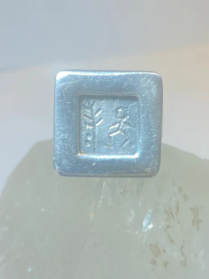 TREE RING STICK FIGURE SOUTHWEST STERLING SILVER WOMEN GIRLS (1 of 2)