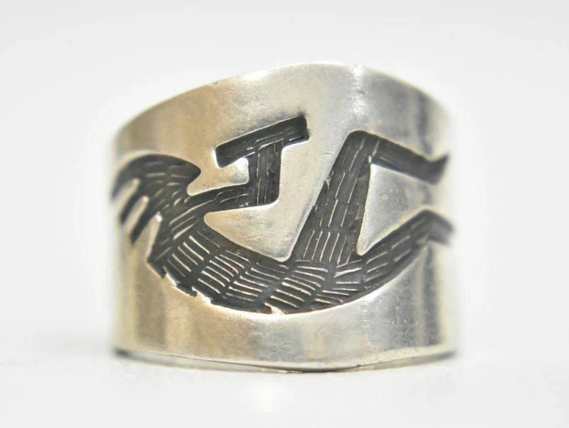 KOKOPELLI RING FERTILITY BAND STERLING SILVER MEXICO SIZE 6 (1 of 1)