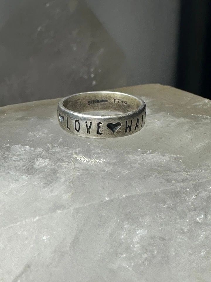 TRUE LOVE WAITS RING VALENTINE BAND SIZE 4.75 STERLING SILVER WOMEN (1 of 1)