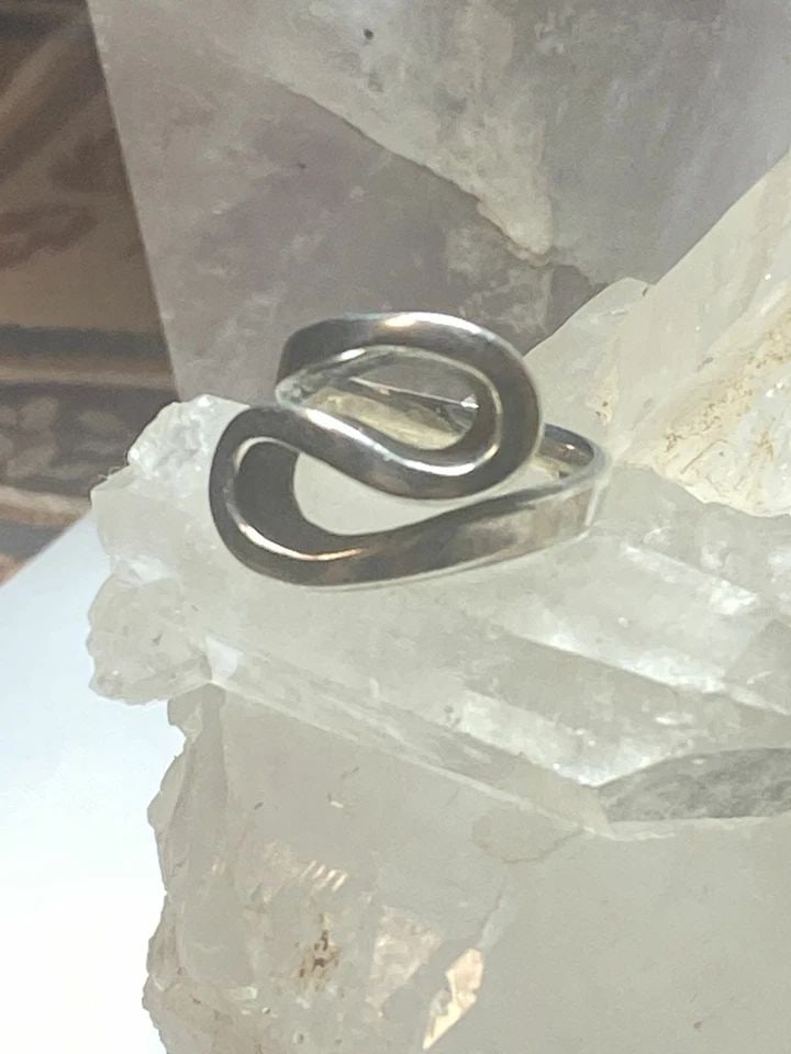 CURVE RING SIZE 5.25 WAVE BAND SOUTHWEST STERLING SILVER WOMEN GIRLS (1 of 1)