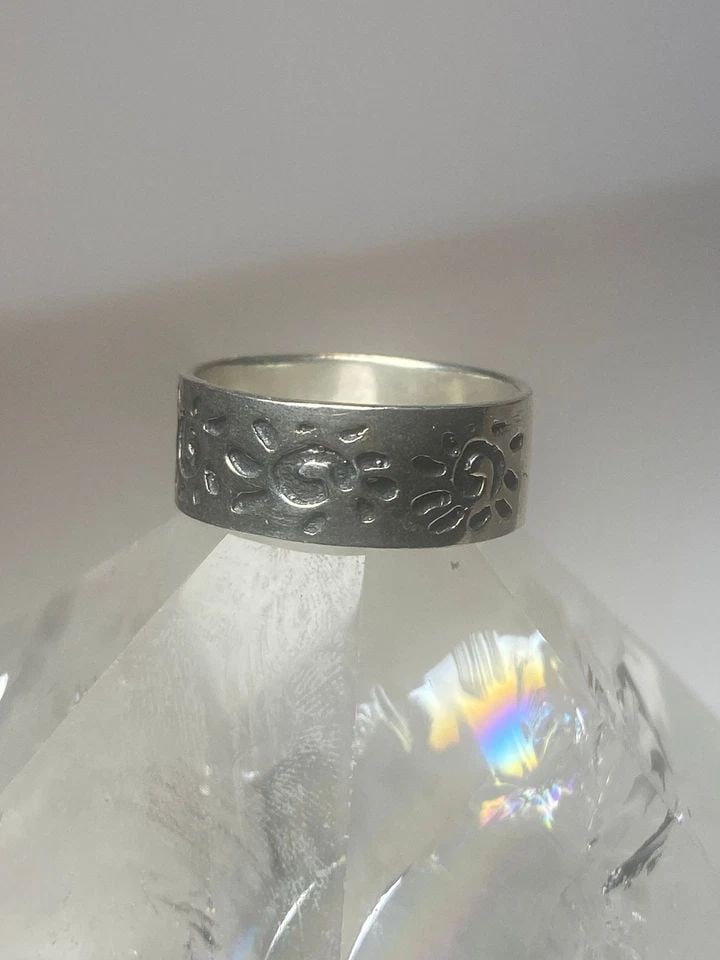CELESTIAL RING SIZE 7.25 SOUTHWEST SUN BAND STERLING SILVER WOMEN GIRLS (1 of 1)