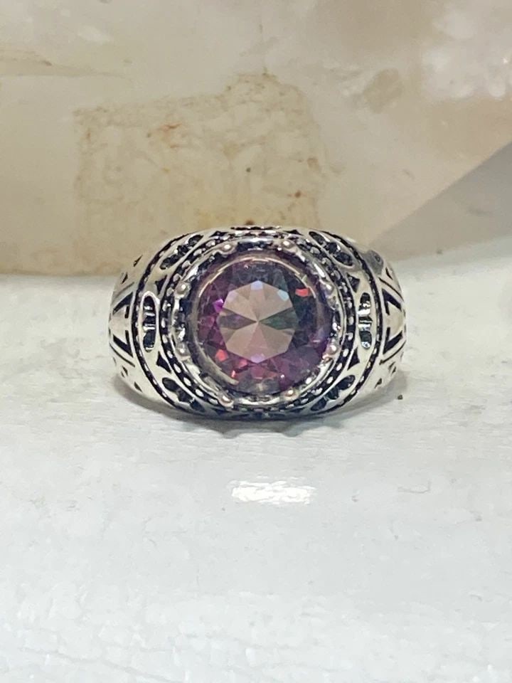 MYSTIC TOPAZ RING FILIGREE ART DECO STYLE STERLING SILVER WOMEN (1 of 2)