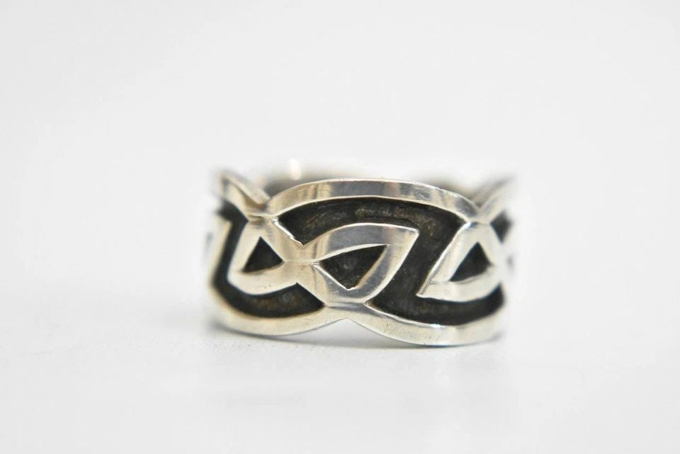 CELTIC RING SIZE 6.25 IRISH KNOT BAND STERLING SILVER WOMEN (1 of 2)