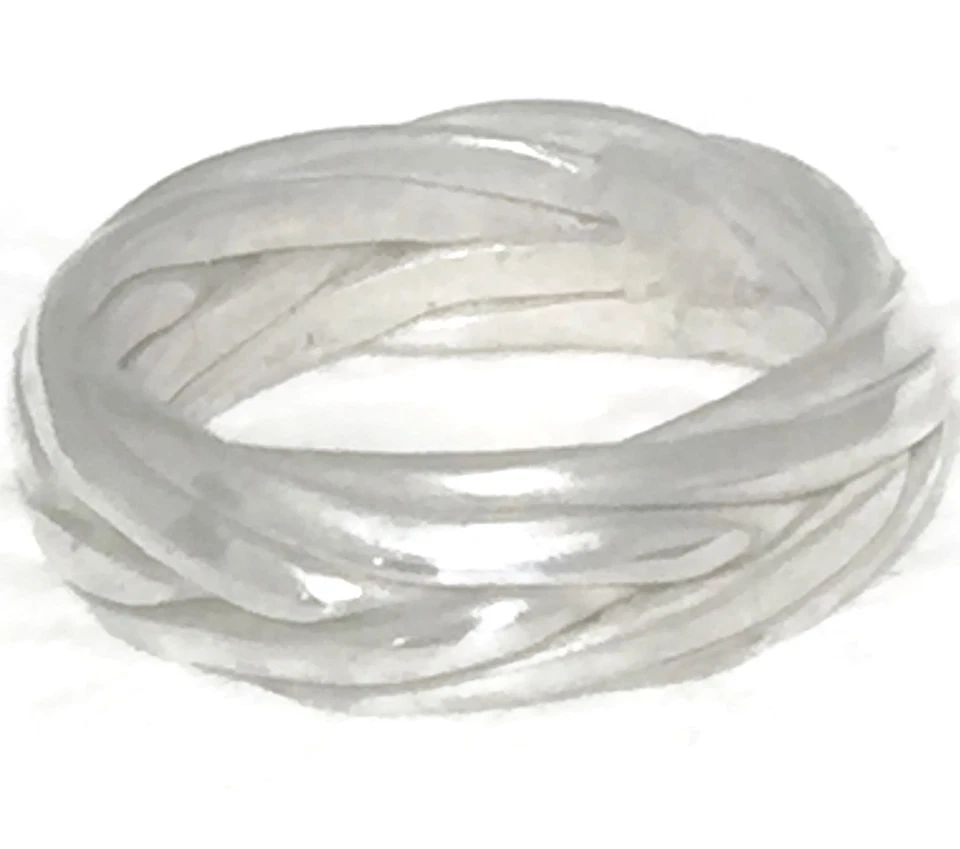 VINTAGE BRAIDED ROPE BAND SOUTHWEST STERLING SILVER RING THUMB BAND SIZE 8.7 MEN (1 of 1)