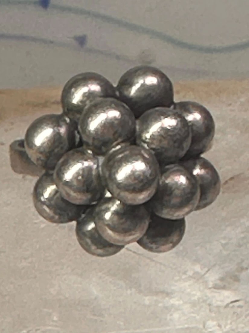 BEAD RING SOUTHWEST SIZE 9 ADJUSTABLE STERLING SILVER WOMEN GIRLS (1 of 1)