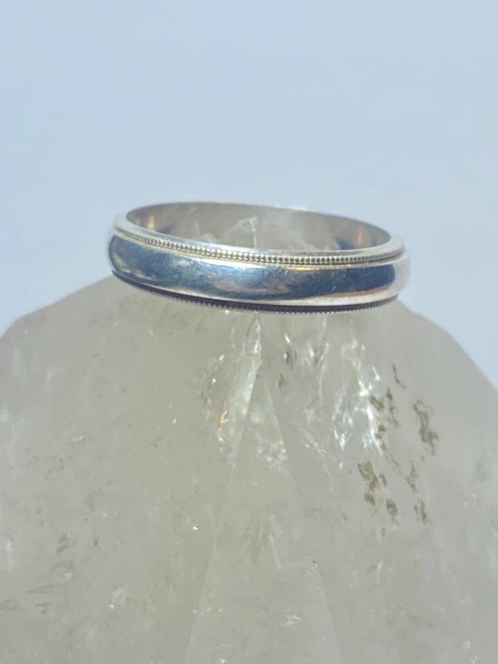 WEDDING RING PLAIN BAND STERLING SILVER WOMEN MEN (1 of 1)