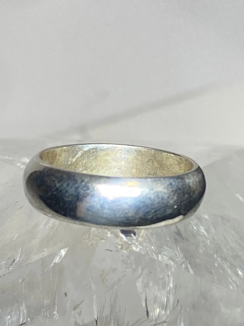 VINTAGE PLAIN RING SIZE 6.75 WEDDING BAND STACKER STERLING SILVER P (1 of 1)